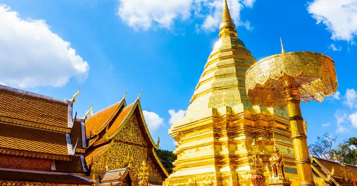 Chiang Mai: Half day Doi Suthep and Meo Village - Wat Phra That Doi Suthep: Chiang Mai from the mountain