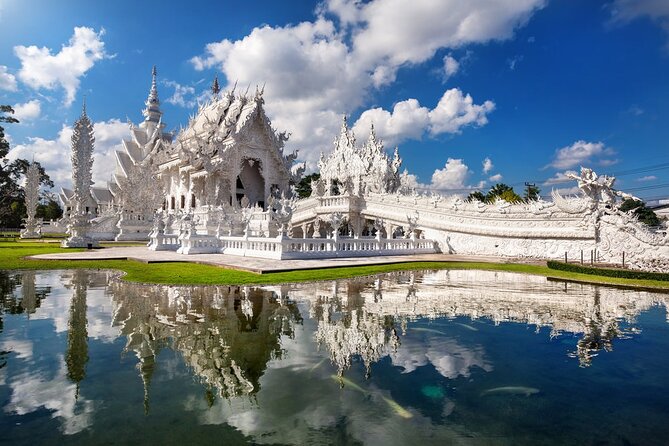 Chiangmai to White Temple, Blue Temple & Black museum - Wat Rong Khun White Temple: Heaven-Style Art You Can Read