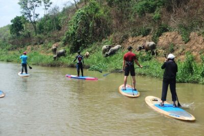 No.1 Chiang Mai: Stand Up Paddle Board through Mae Taeng Forest - Getting on the water: SUP training, safety gear, and the kayak option
