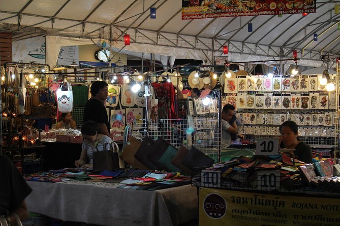 Private Evening! Crisscross Chiang Mai's Night by the classic Tuk Tuk - Stop 6: Night Bazaar for food, shopping, and atmosphere