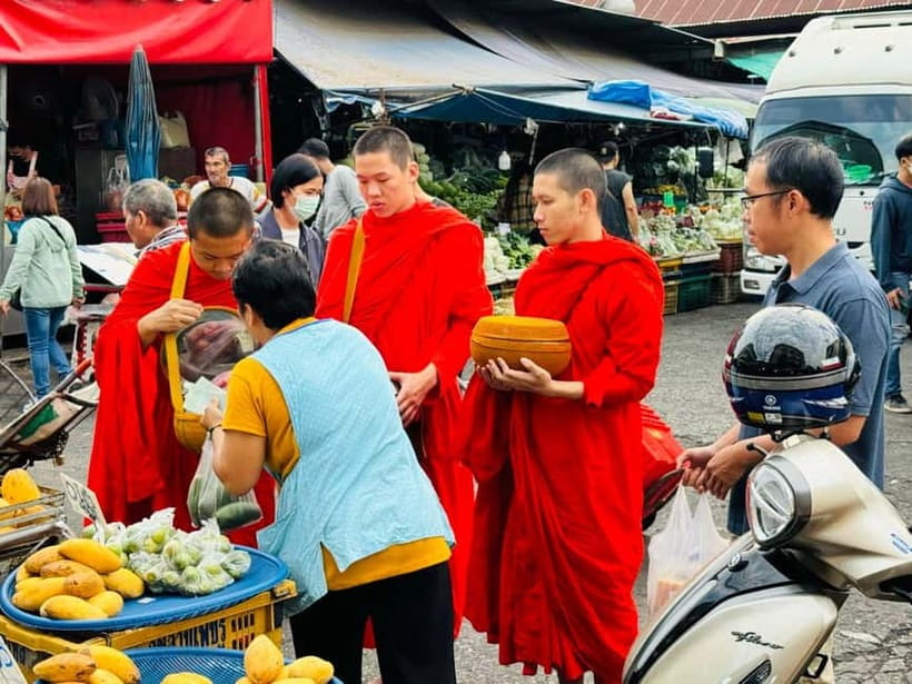 Walk With Monks Collecting Alms(meeting point maybe change) - Conversation and Dhamma talk back at the temple